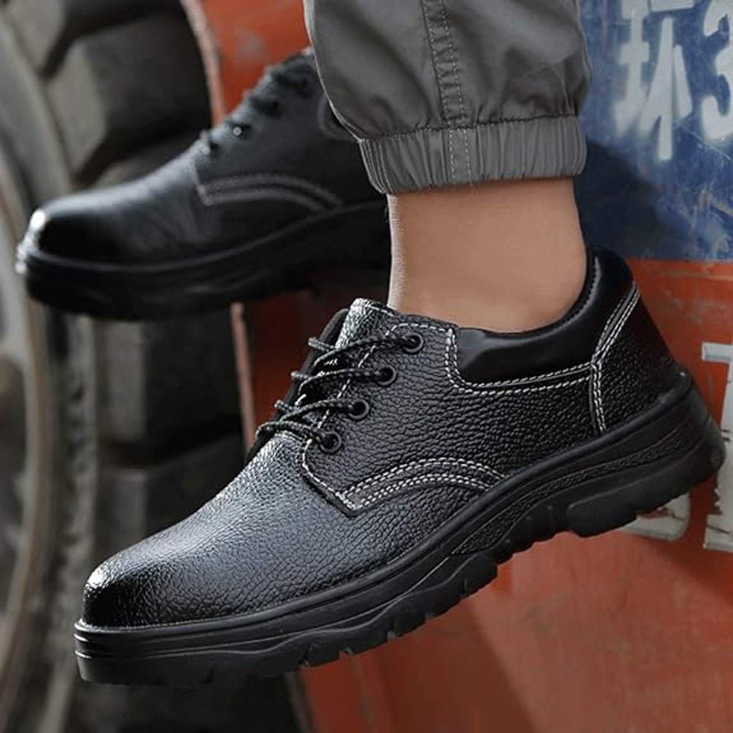 Composite Steel Toe Shoes Waterproof Non Slip,Outdoor Construction Shoes,Working Shoes,Steel Toe Boots Anti-Puncture Anti-Smash Anti-Colision Anti-Stress Anti-Spark