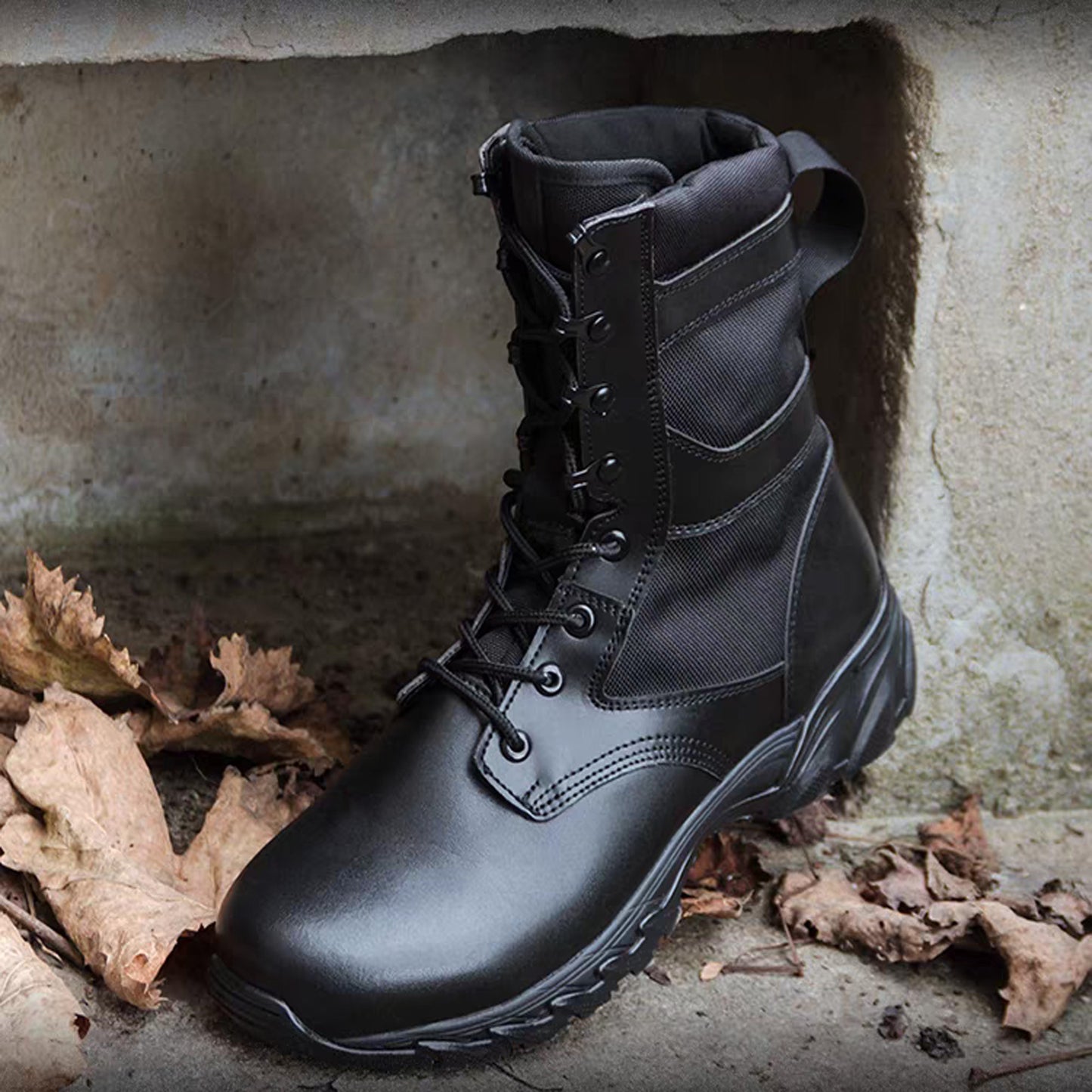 Mens Outdoor Boots Training Hiking Hunting Climbing Breathable Waterproof Desert High Shoes punk cowboy boots