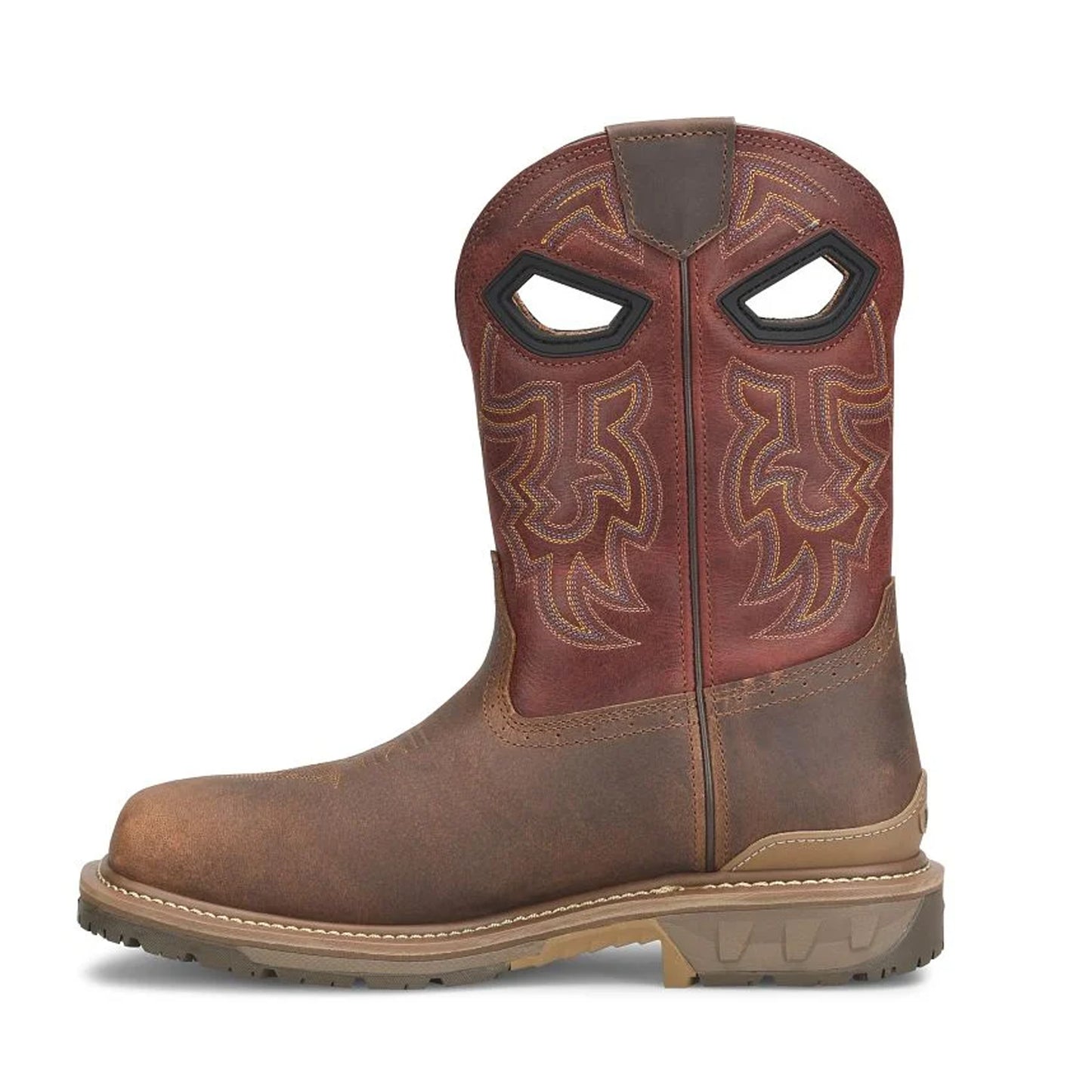 Double H Men's Phantom Rider 11" WD SQ Comp Toe Roper Work Boot -Brown