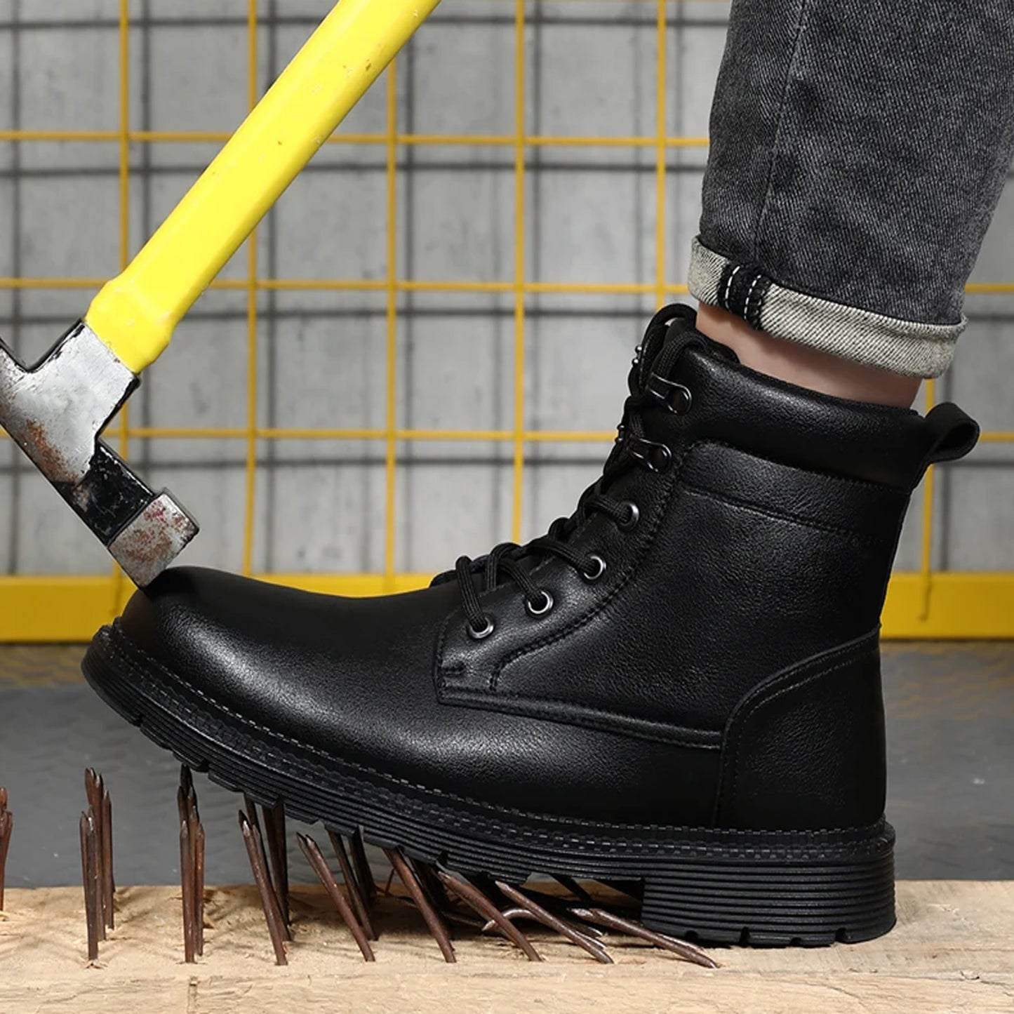 Men's Steel Toe Boots Women's Safety Waterproof Work Boots