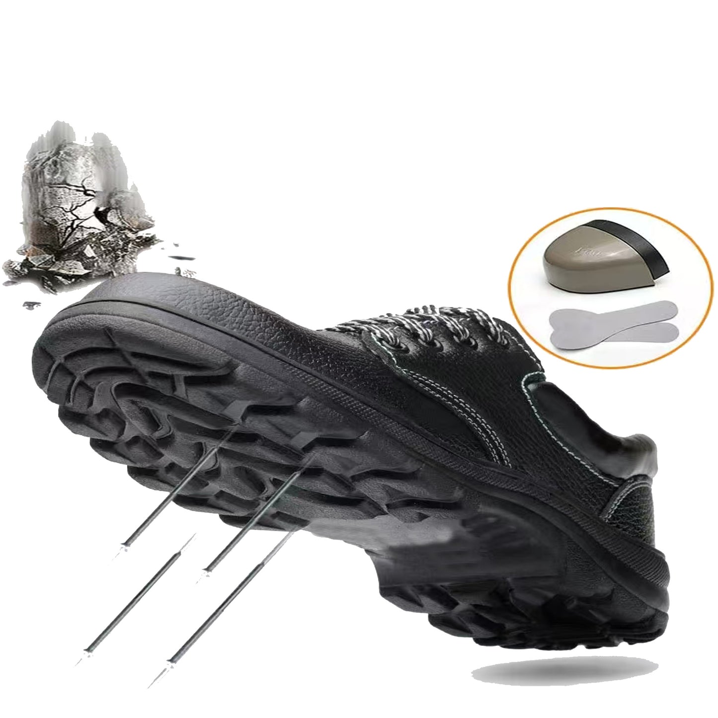 Composite Steel Toe Shoes Waterproof Non Slip,Outdoor Construction Shoes,Working Shoes,Steel Toe Boots Anti-Puncture Anti-Smash Anti-Colision Anti-Stress Anti-Spark