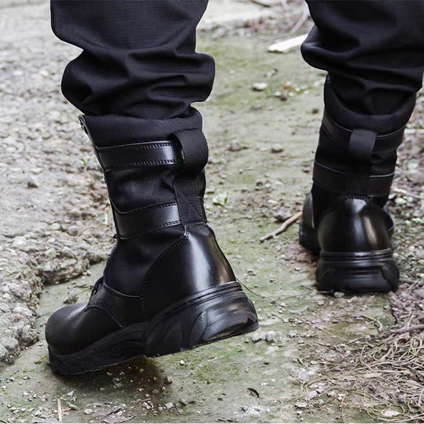 Mens Outdoor Boots Training Hiking Hunting Climbing Breathable Waterproof Desert High Shoes punk cowboy boots