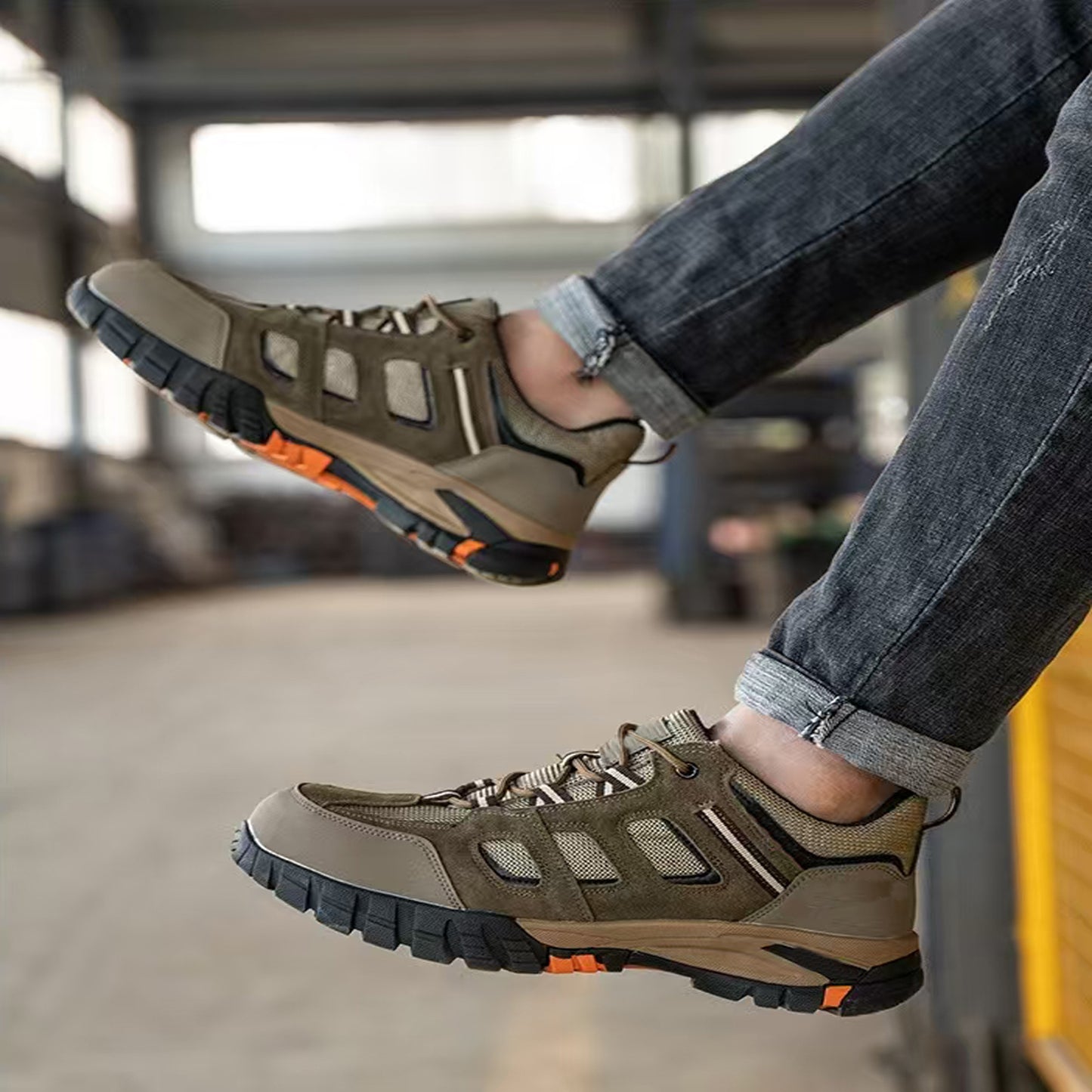 Breathable Steel Toe Boots for Men Women Work Puncture Proof Non Safety Slip Boot Construction Industrial Outdoor Comfortable Hiking Shoes