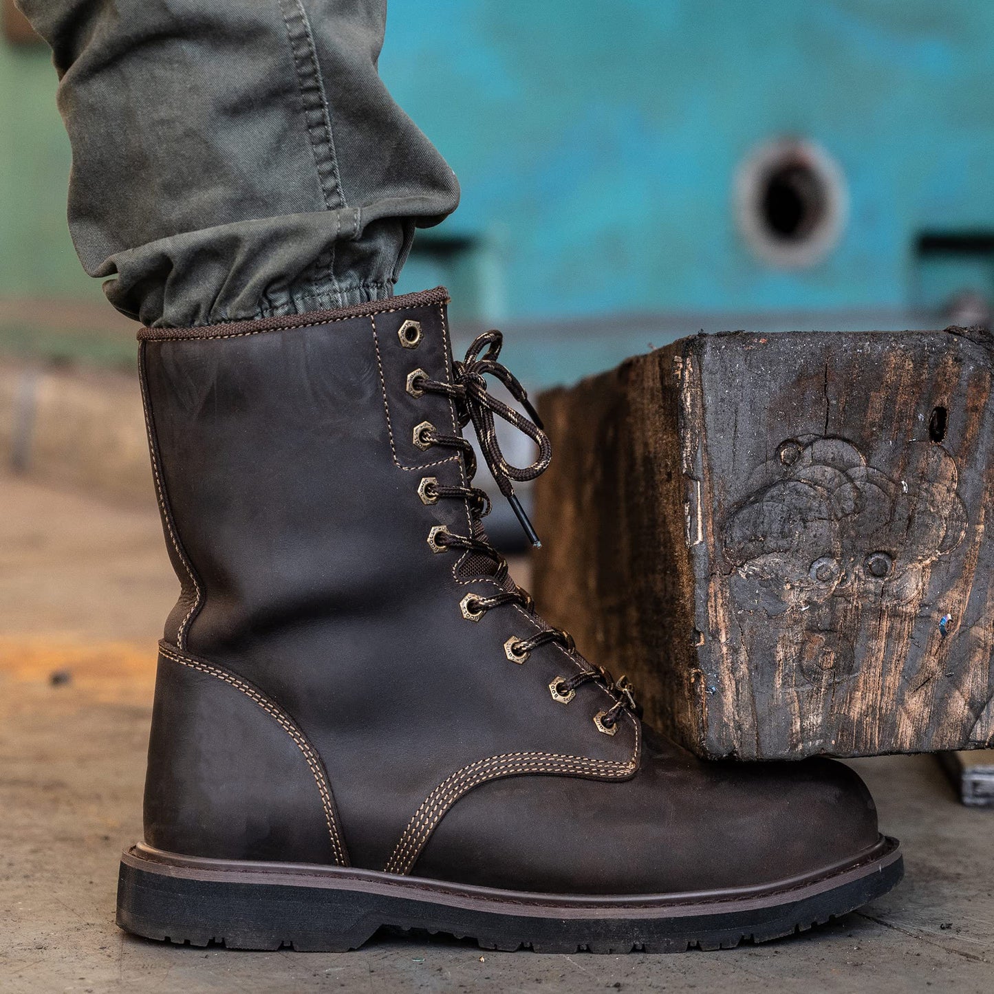 Waterproof Steel Toe 8 Inch Work Boots For Men Loggers and Hunt Industrial&Construction Insulated Safety Winter Shoes Breathable Performance Puncture-proof Footwear