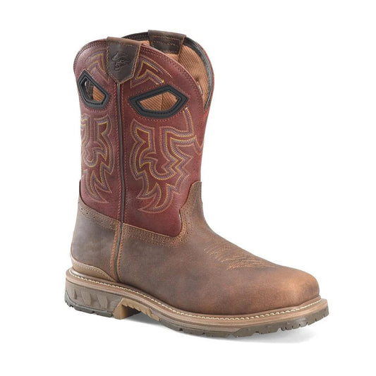 Double H Men's Phantom Rider 11" WD SQ Comp Toe Roper Work Boot -Brown