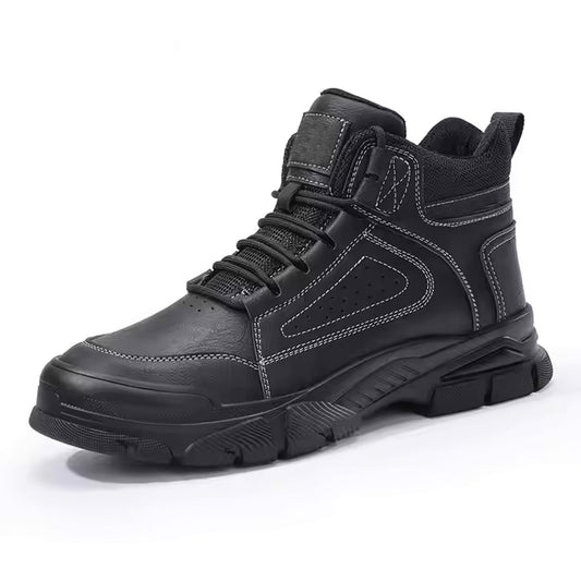 Black Leather safety shoes cat with Durable Rubber Sole Genuine Leather Lining Wear-Resistant Safety Boots