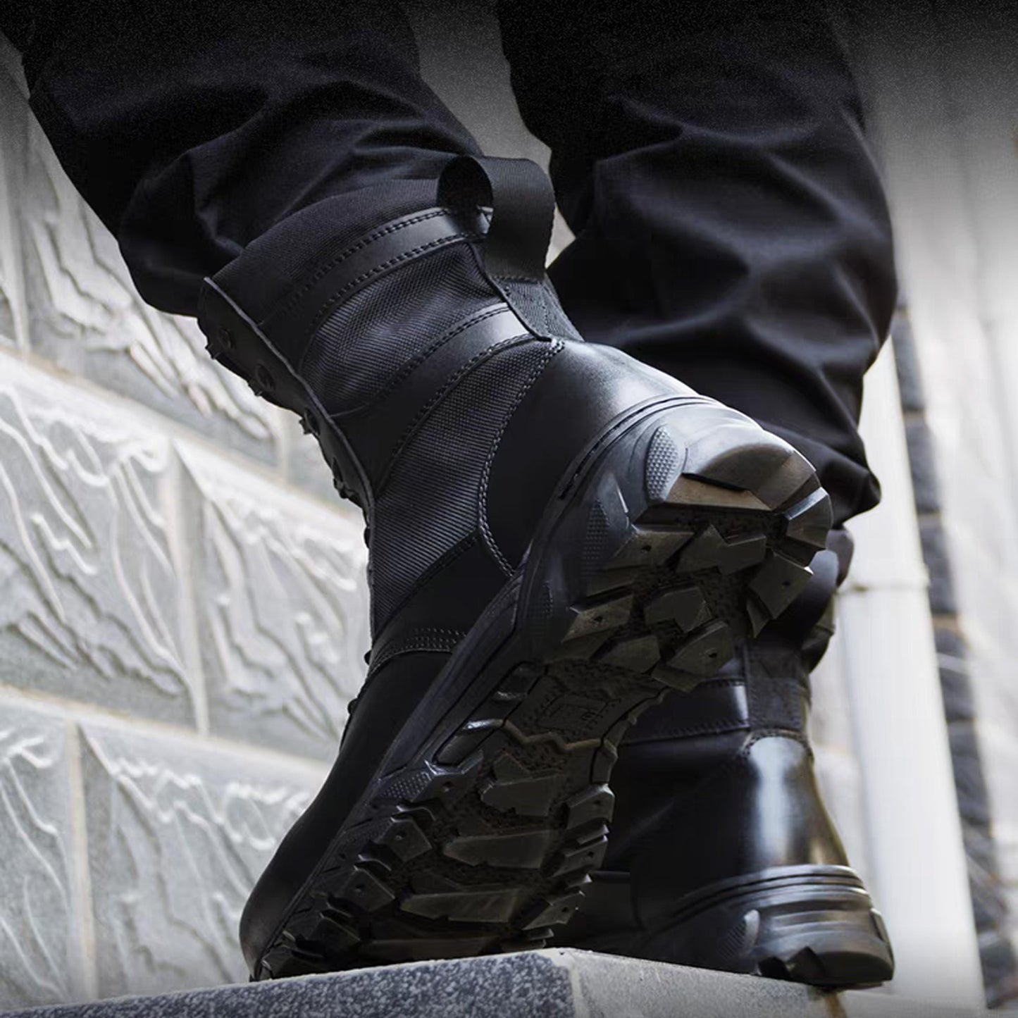 Mens Outdoor Boots Training Hiking Hunting Climbing Breathable Waterproof Desert High Shoes punk cowboy boots
