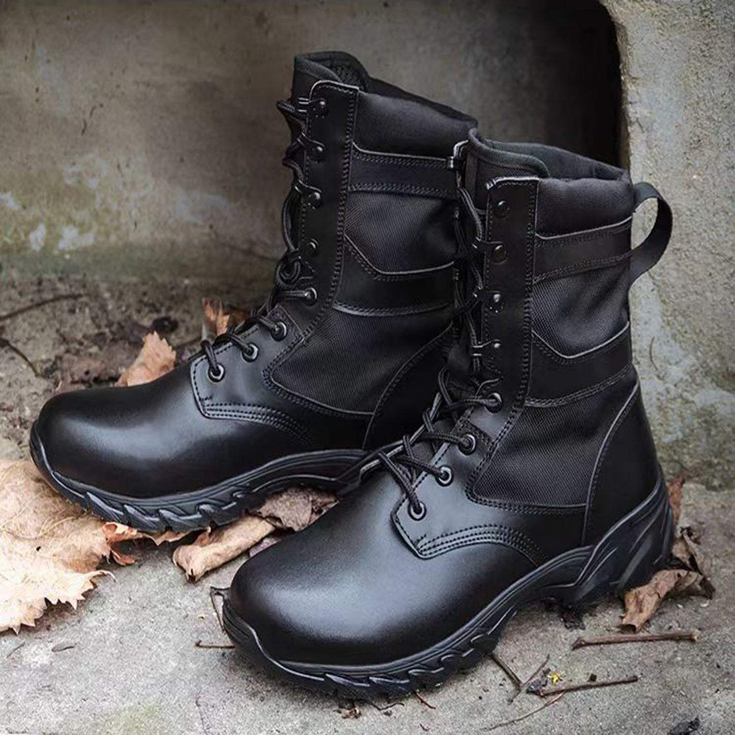 Mens Outdoor Boots Training Hiking Hunting Climbing Breathable Waterproof Desert High Shoes punk cowboy boots