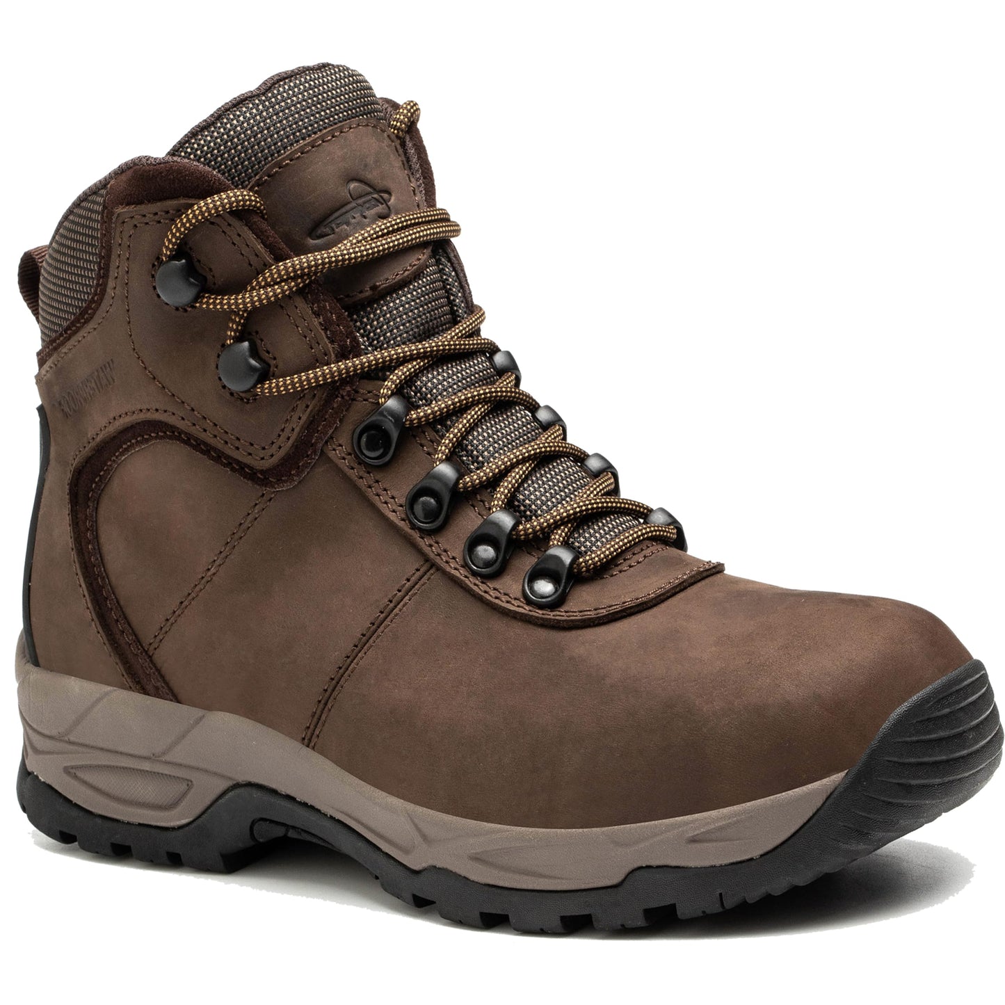 Waterproof Hiking Boots for Men, 6" Comfortable Soft Toe Shoes Mid Non Slip Hiking Shoes Outdoor Travel Shoes Leather Hiking Backpack Boots